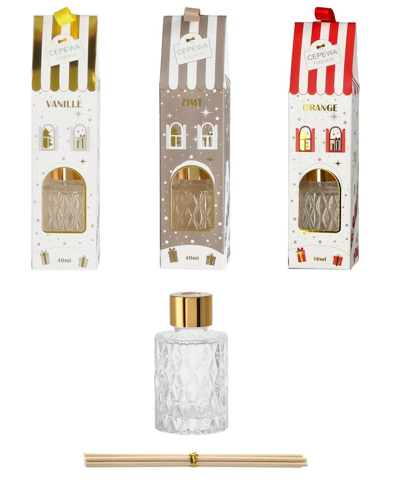 Parfum d'intérier maison d'hiver 40 ml, 3 ass.