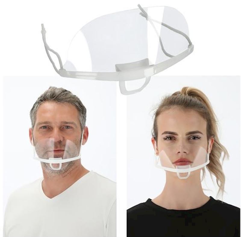 Mund Nasen Visier Plexiglas aus transparentem PVC
