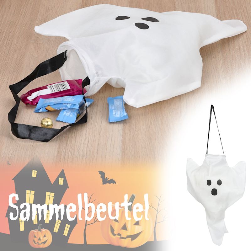 Sammelbeutel für Halloween Geist weiss 37x50 cm
