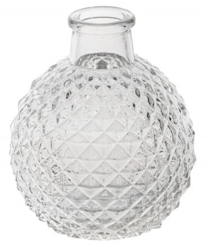 Vase en verre Josephine transparent, 8x9.5 cm