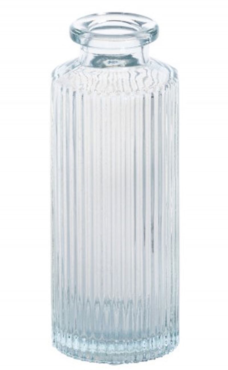 Vase verre Heloise transparent 5.5x13.5 cm