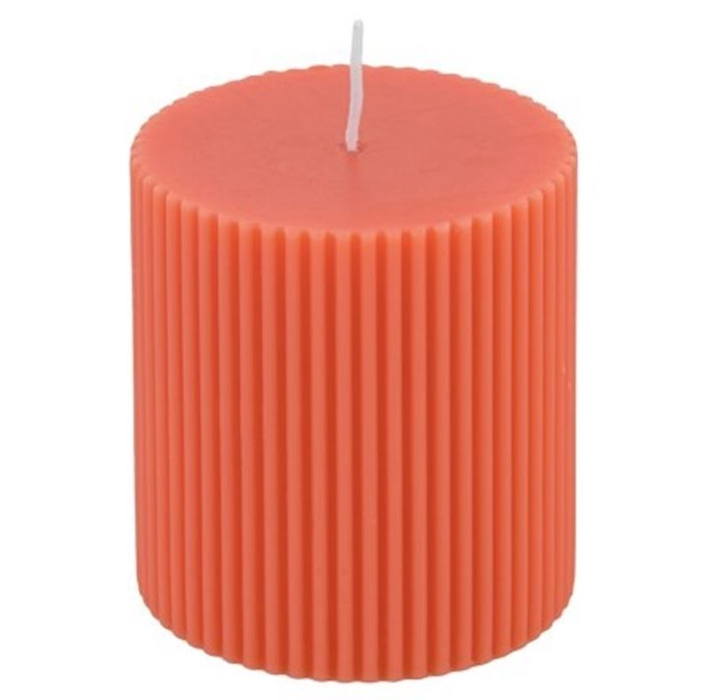Bougie pilier orange 7x7.5 cm 