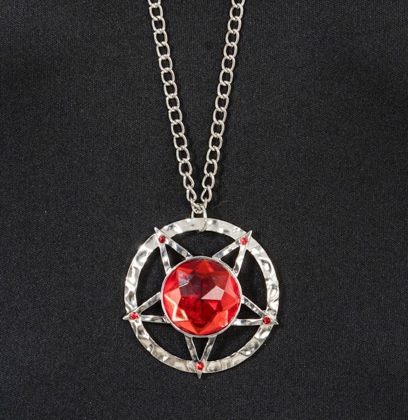 Collier etoîle de Satan rouge 