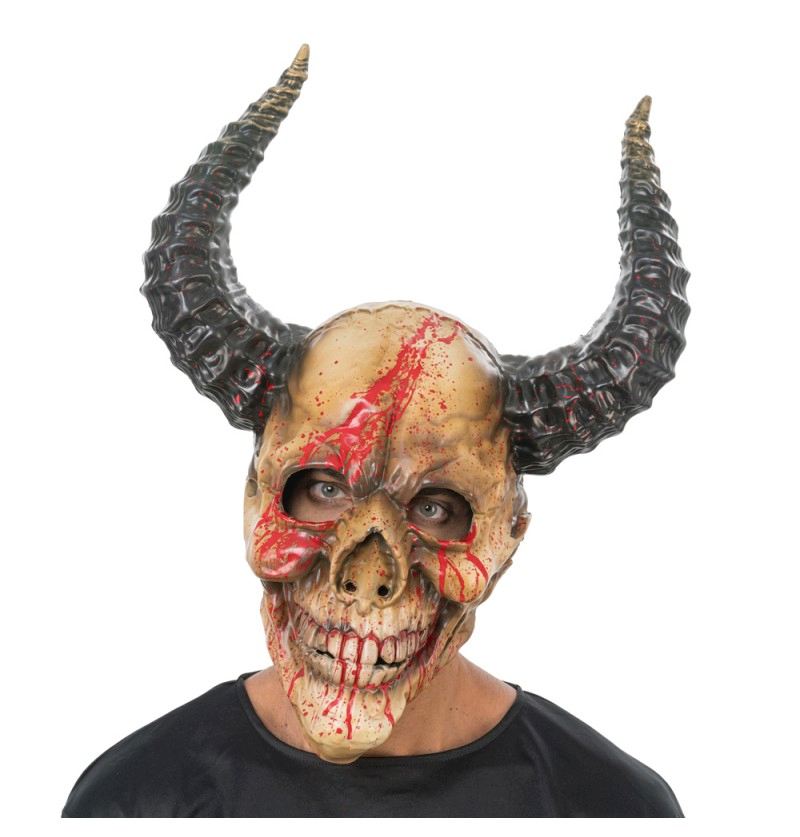 Schaumstoff Maske Skelett Demon blutig