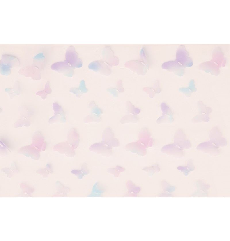 Chemin de table brode lilla Butterfly 25 cm x 3 m