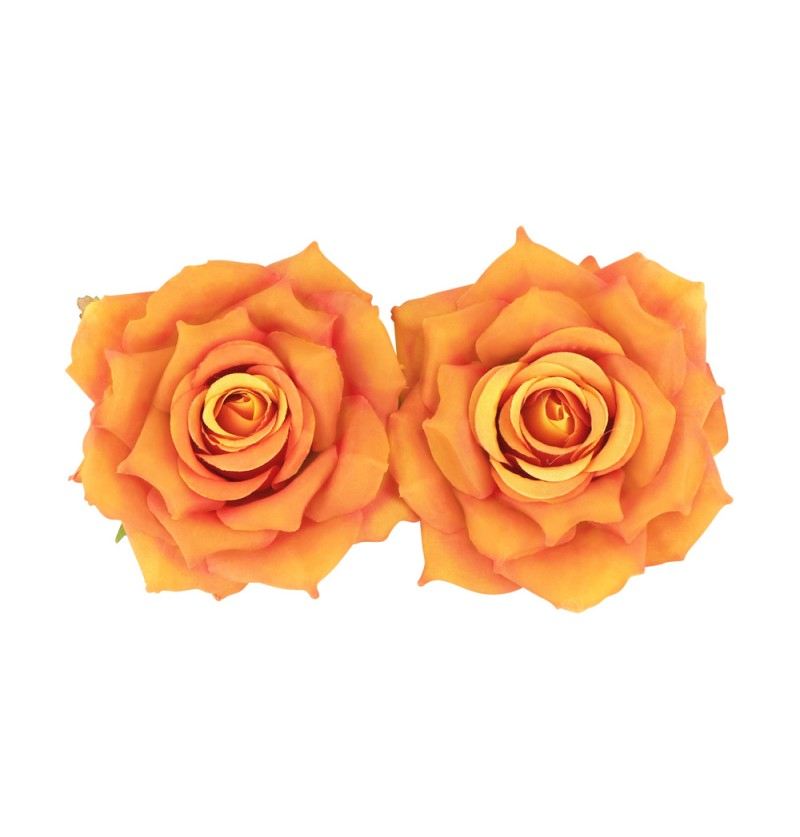 Deko Rosen Set 2 Stk. orange 9x5.5 cm