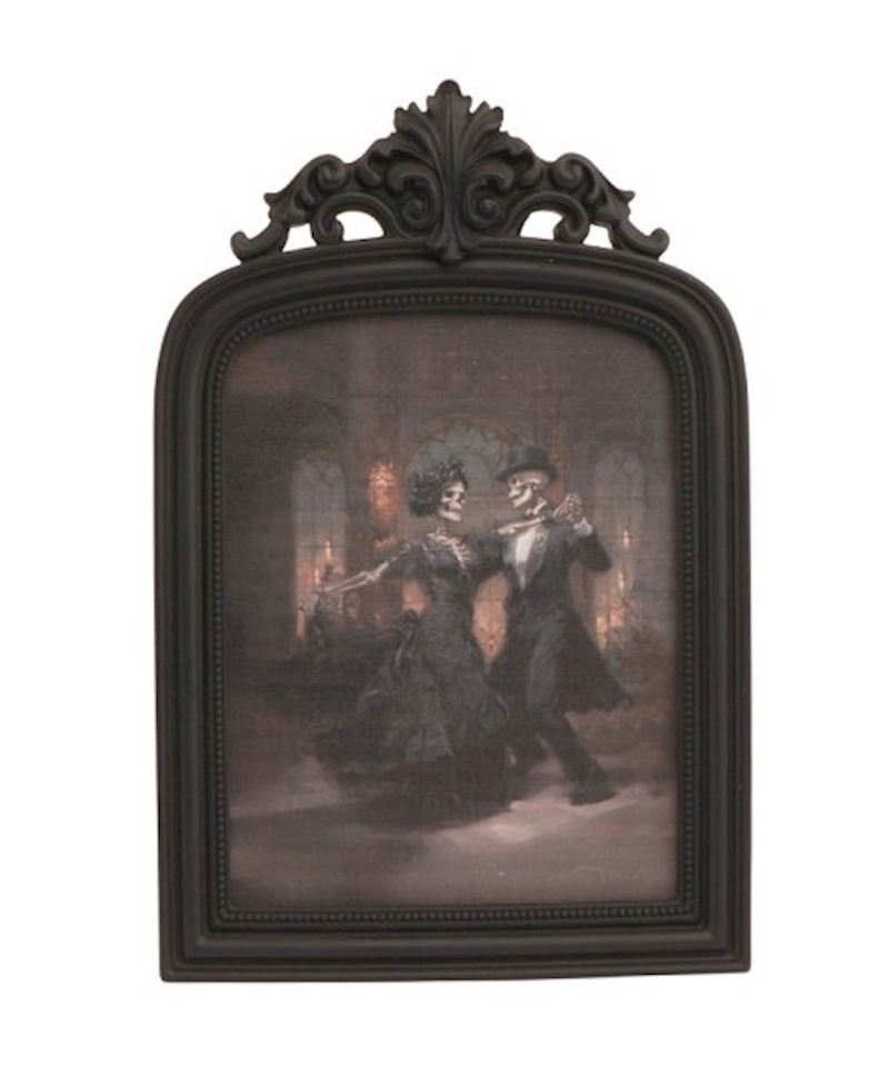 Bild zum hinstellen mit Skelett Paar 23.6x2x23.5 cm