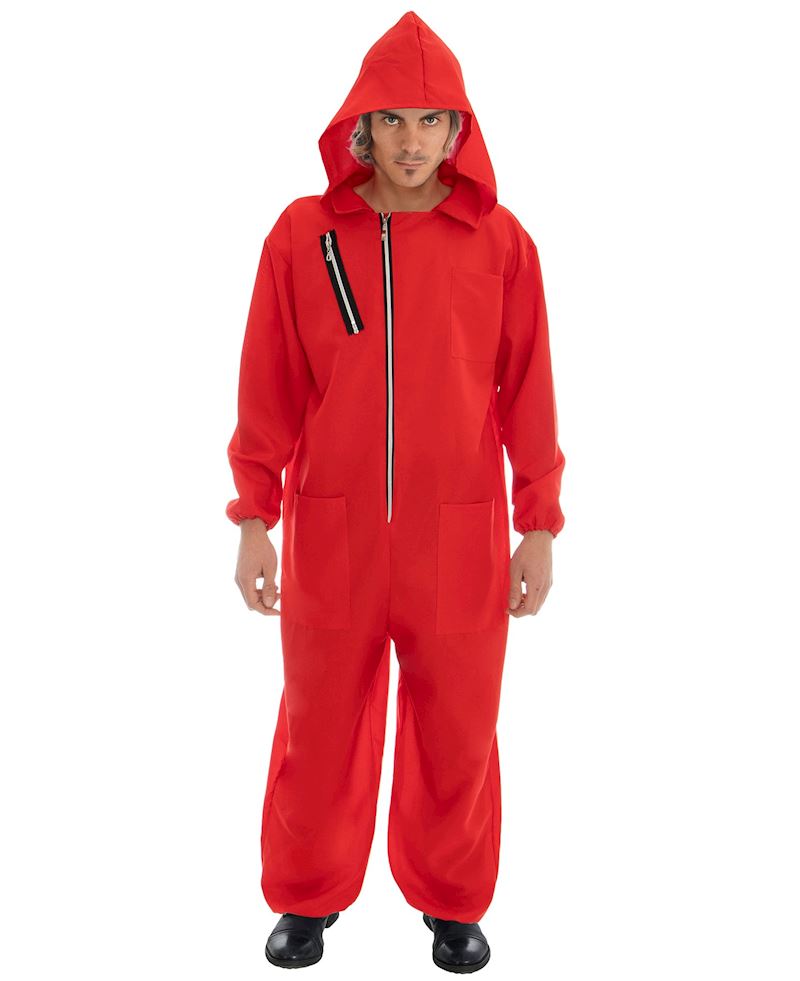 Kostüm Overall Bankräuber Dali mit Kapuze 190 cm