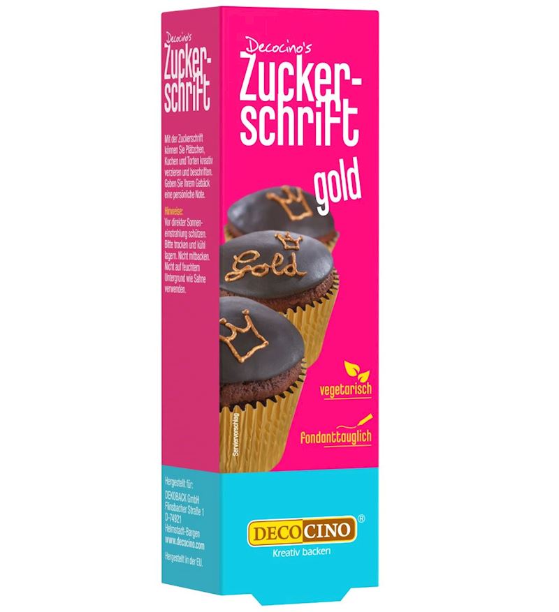 Zuckerschrift gold 18 g 