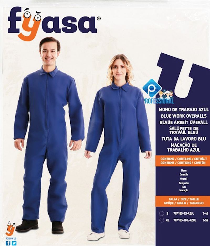 Kostüm blauer Arbeitsoverall Gröss M-L