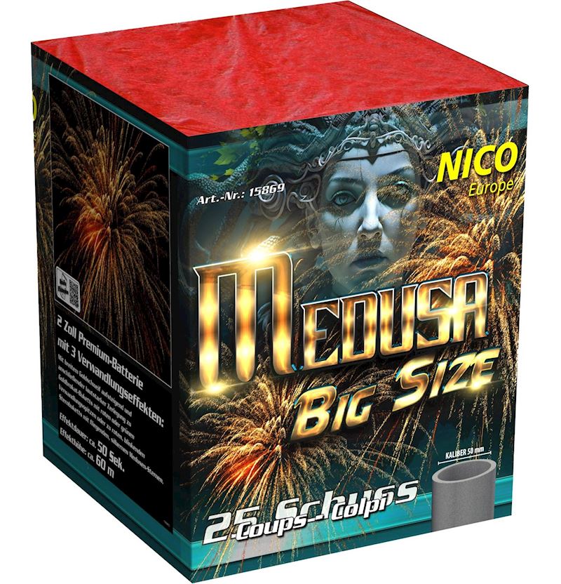 Batterie Medusa, Cat. F3 hauteur env. 60 m / env. 50 s.