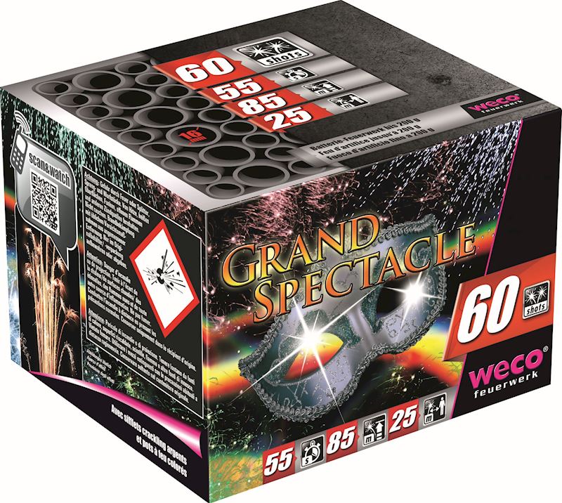 Batterie-Feuerwerk Grand Kat3 Spectacle, 60-Schuss-Batterie