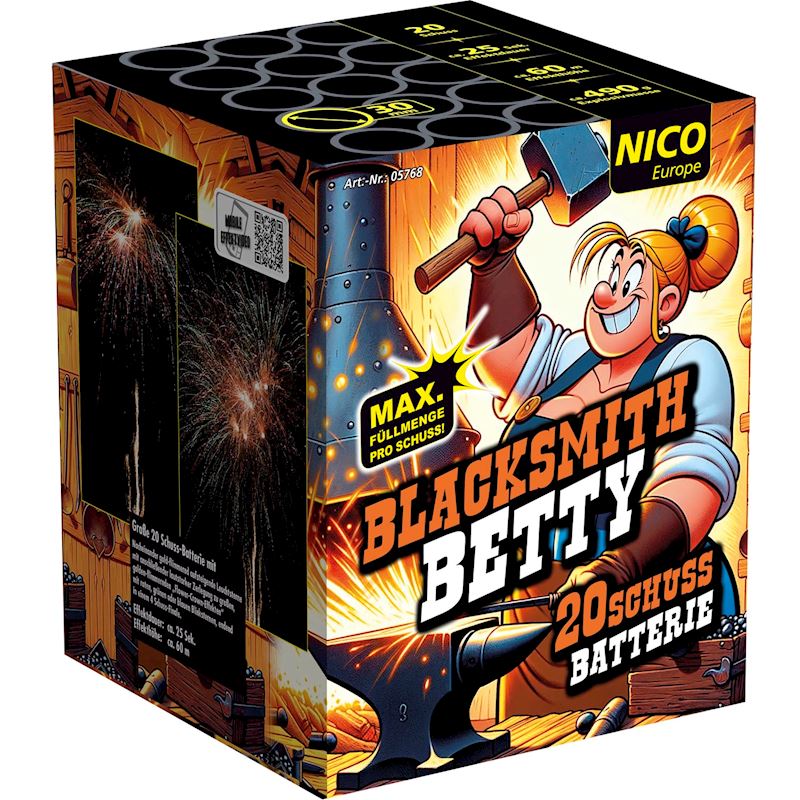 Batterie Blacksmith Betty, F2 hauteur env. 60 m / env. 25 s.