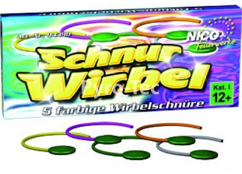 Schnur Wirbel 5 Stück, Kat. F1 Effektdauer ca. 5 s