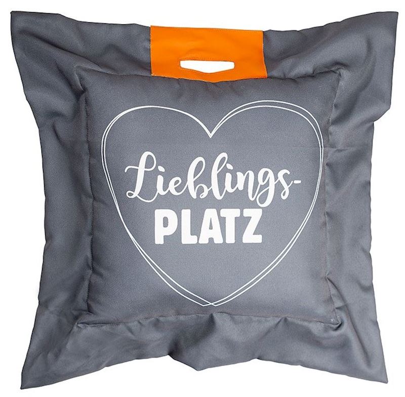 Oreille avec phrase en allemand, 13x55x55 cm