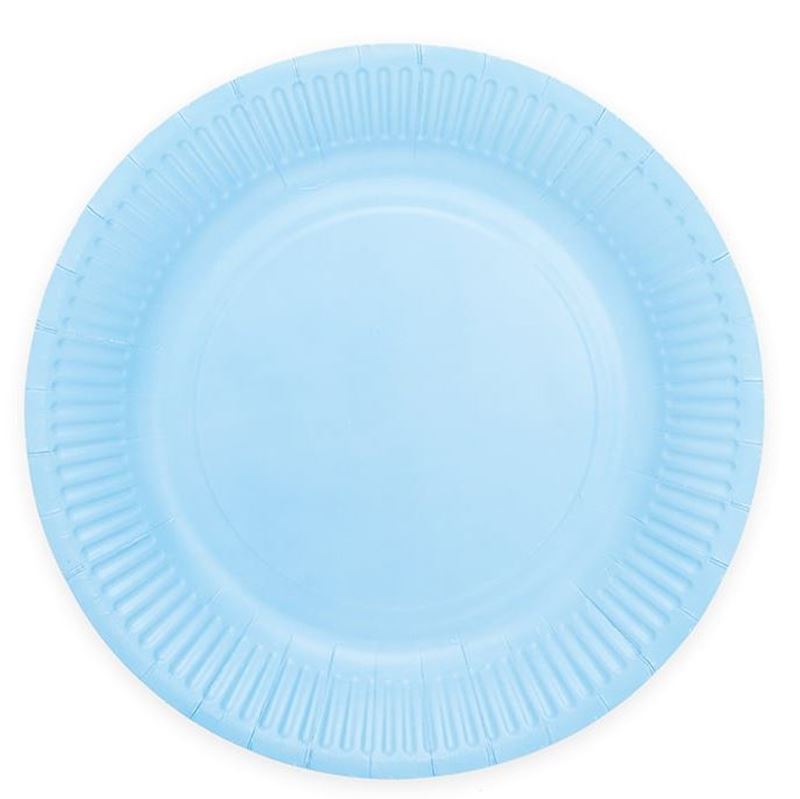 Partyteller hellblau 23 cm 8 Stk.