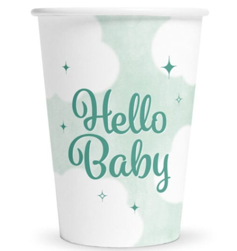 Partybecher Hello Baby 8 Stk. 210 ml