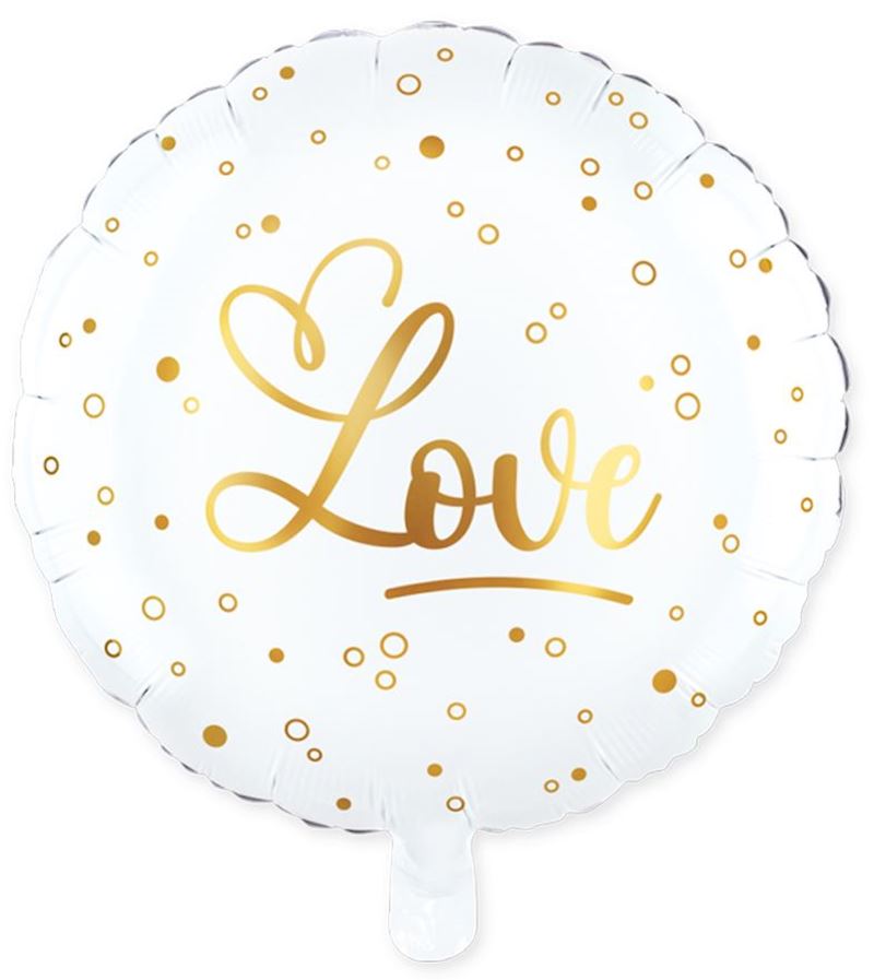 Ballon en aluminium Love XL rond 91 cm emballé individuel