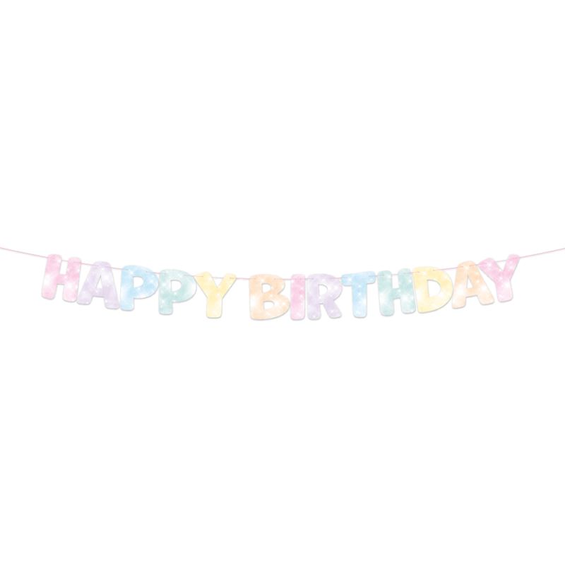 Guirlande Happy Birthday licorne 3 m