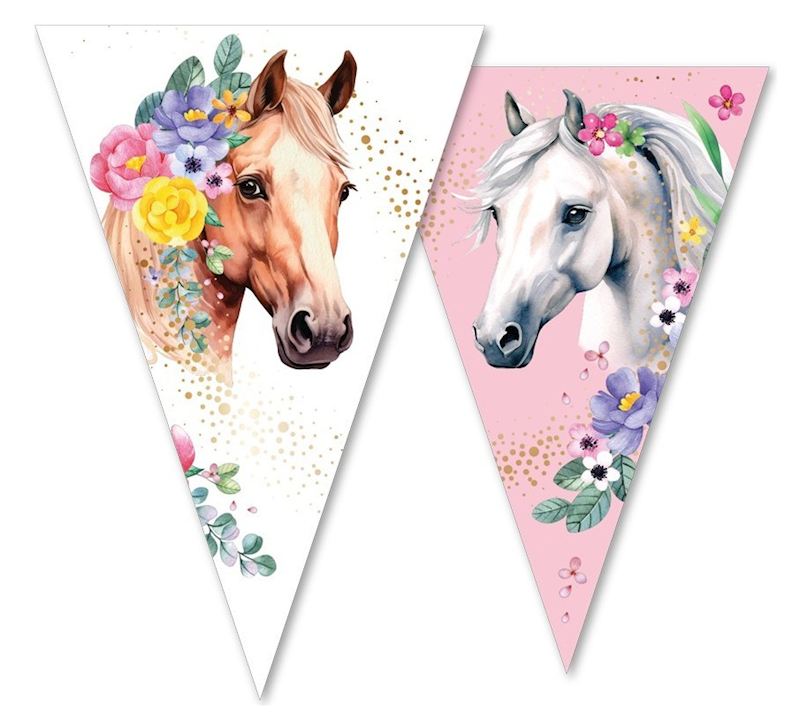 Guirlande de fanions chevaux 10 m