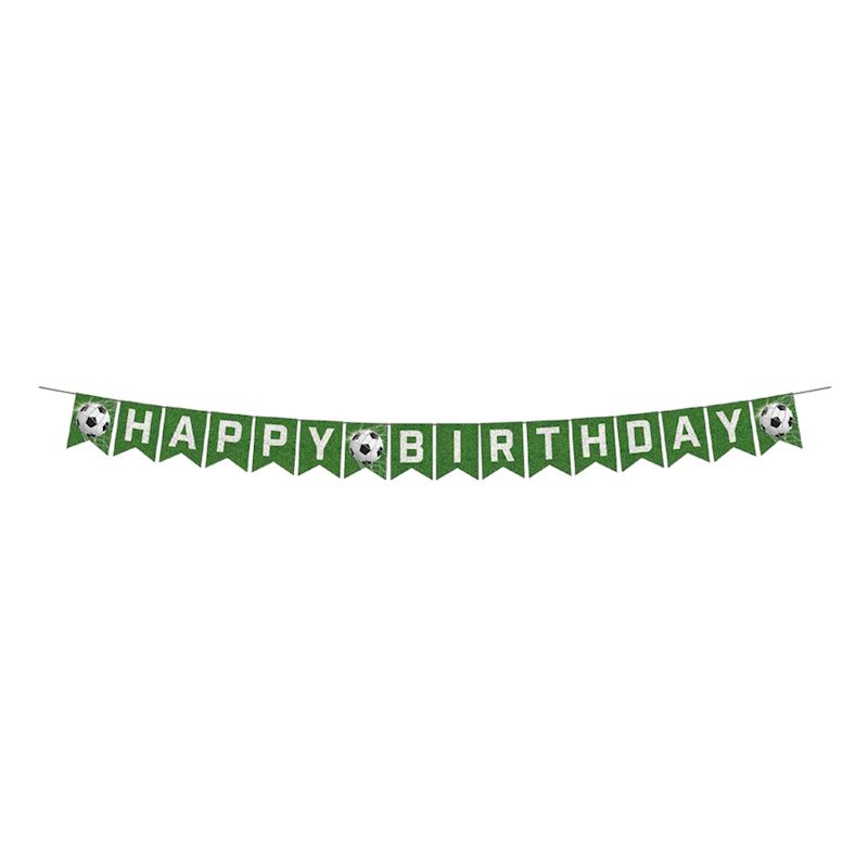 Guirlande Happy Birthday football 6 m