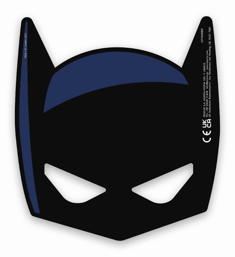 Masken Batman 8 Stück aus Karton