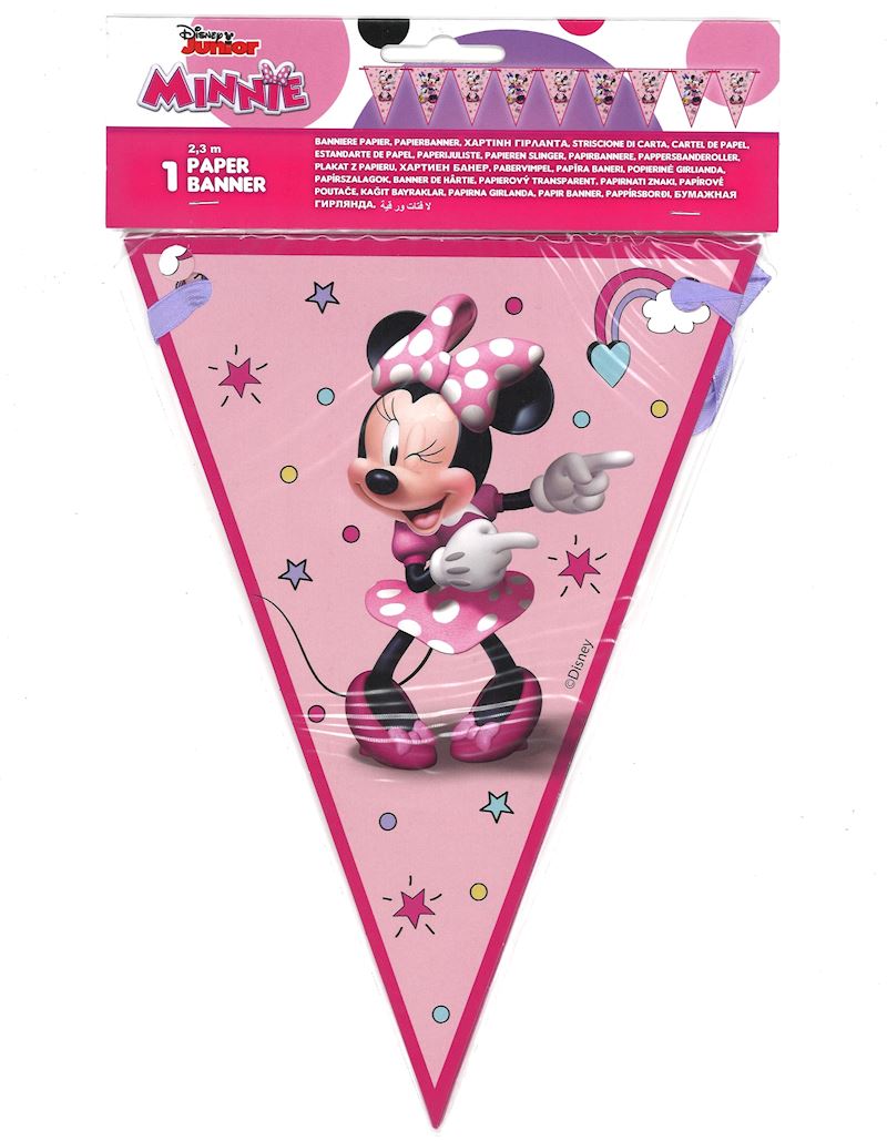 Guirlande de fanions Minnie Junior 2.3 m, 9 fanions