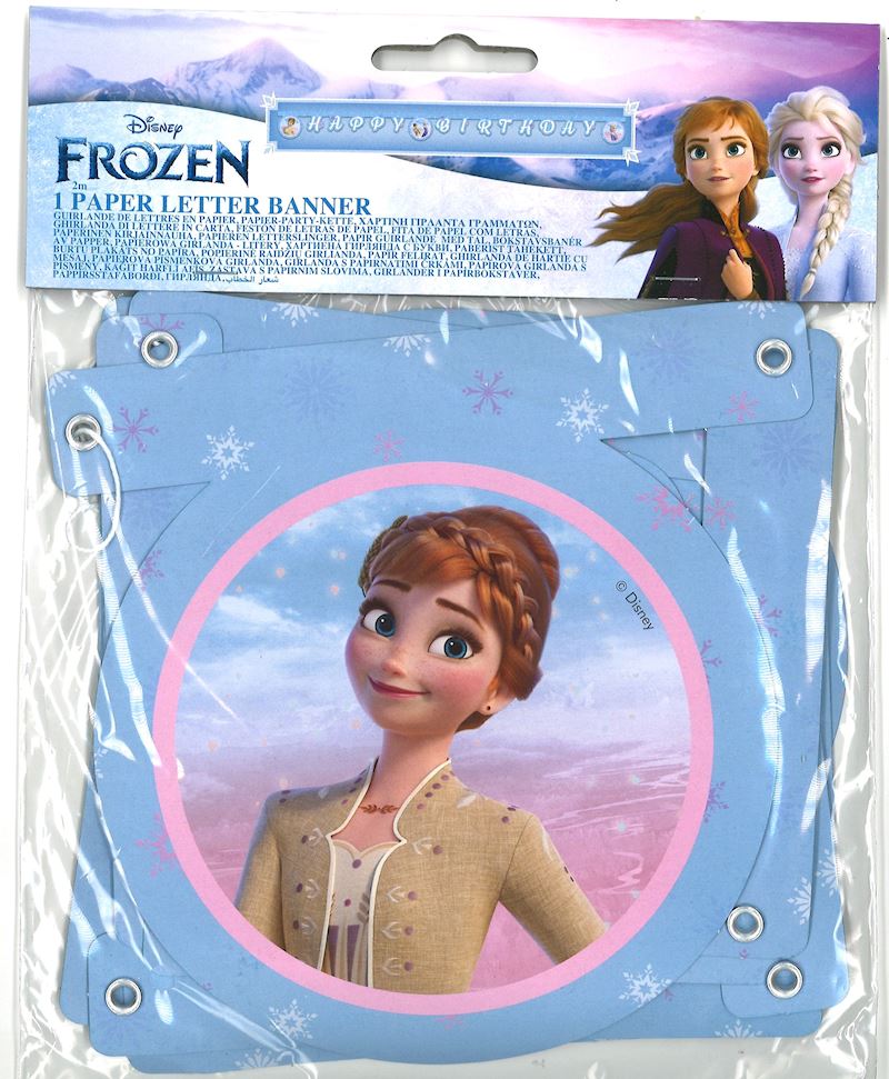 Girlande Happy Birthday Frozen 2 m Karton