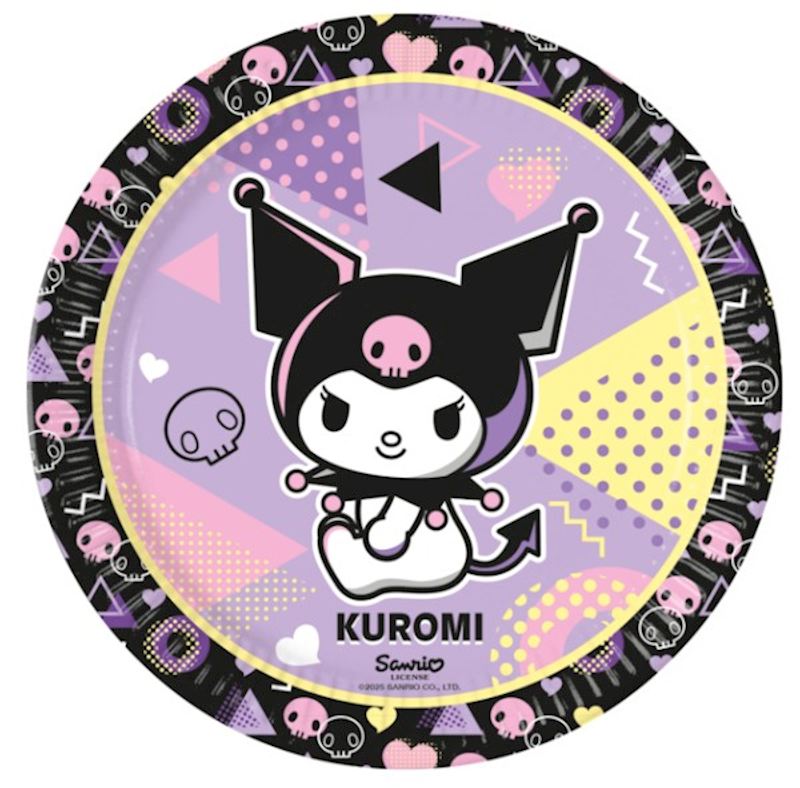 Partyteller Kuromi Pop Art 8 Stk. 23 cm