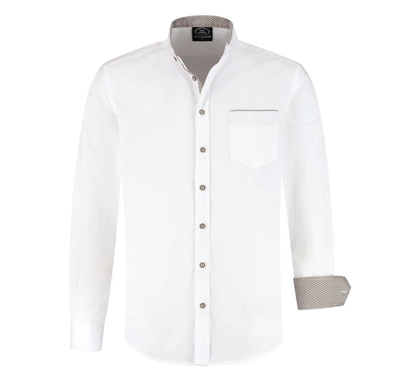 Chemise traditionnelle avec des touches de marron taille L