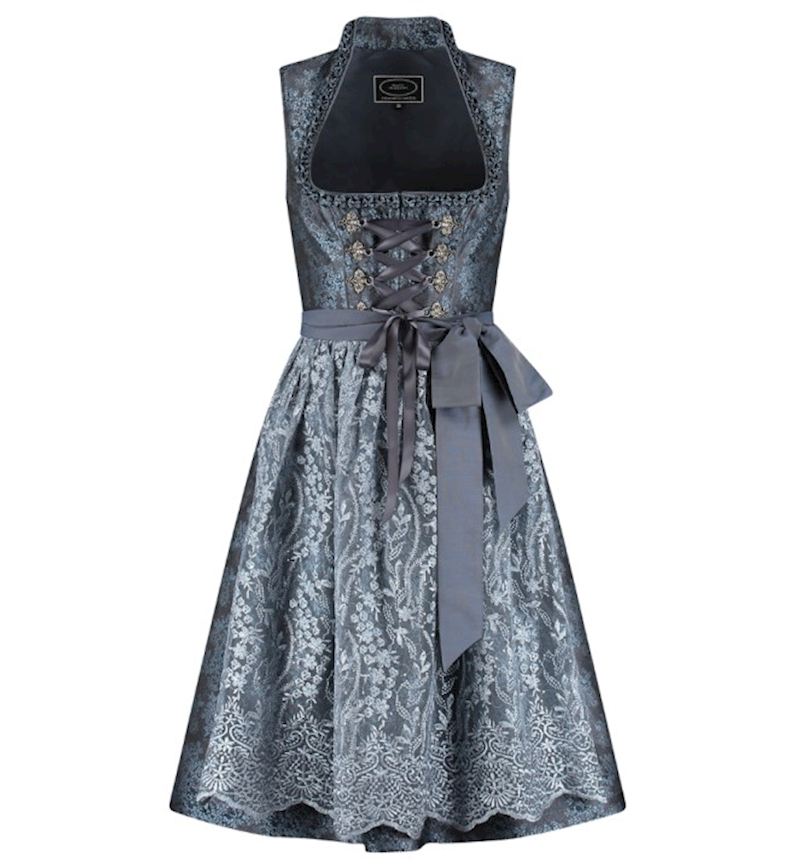 Dirndl Jaquard bleu nuit 2 pièces, taille 42