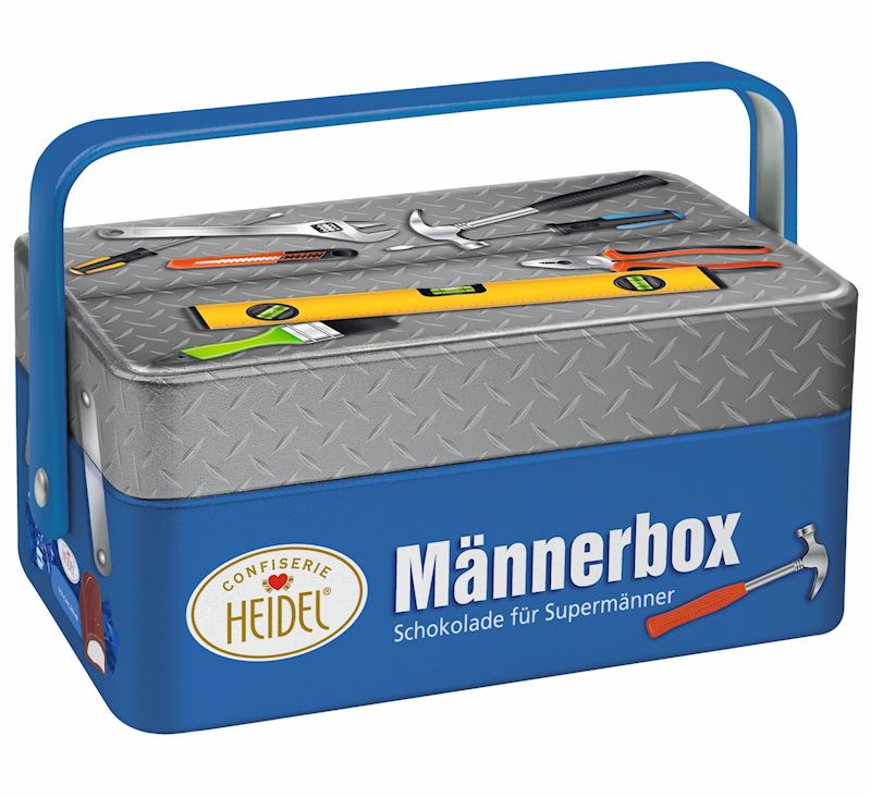 Männerbox mit Schokopralinen 86 g