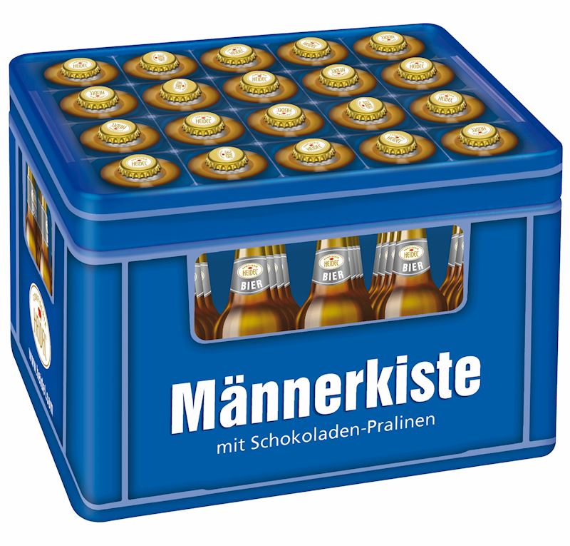 Männerkiste mit Schokopralinen 97 g