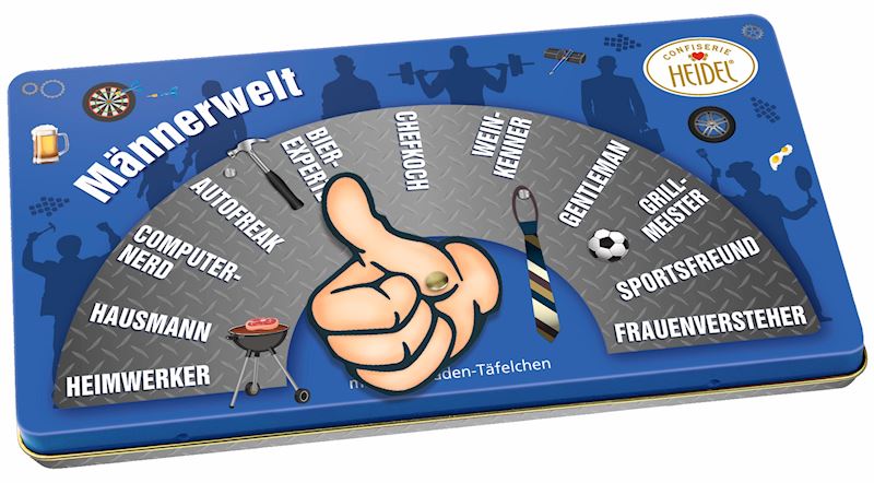 Männerbarometer mit Schokoladentäfelchen, 75 g