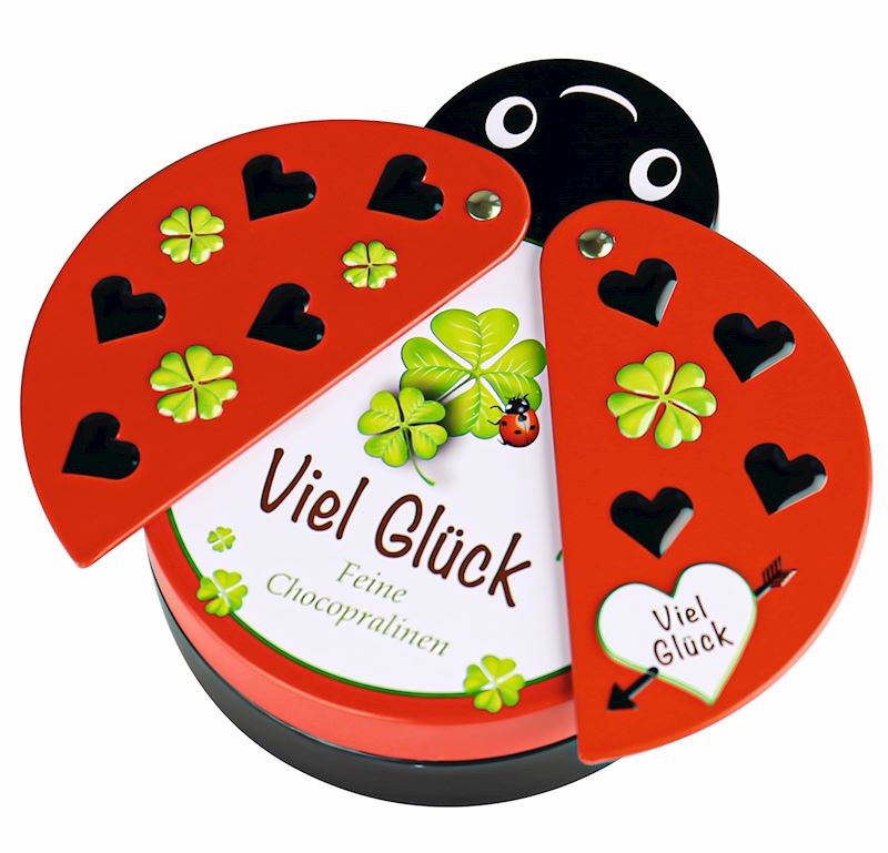 Marienkäfer Viel Glück gefüllt mit Schokopralinen, 43 g