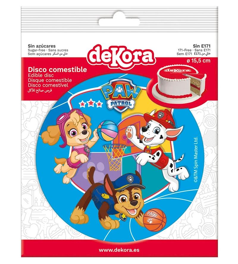 Tortenaufleger essbar Paw Patrol Sport 15.5 cm