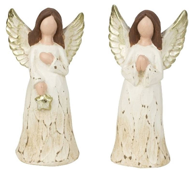 Engel ohne Gesicht Keramik 2xsort. 15cm