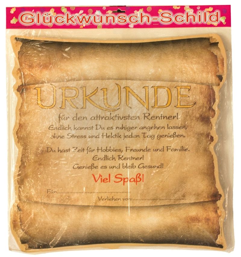 Document géants 49x49 cm attraktivster Rentner