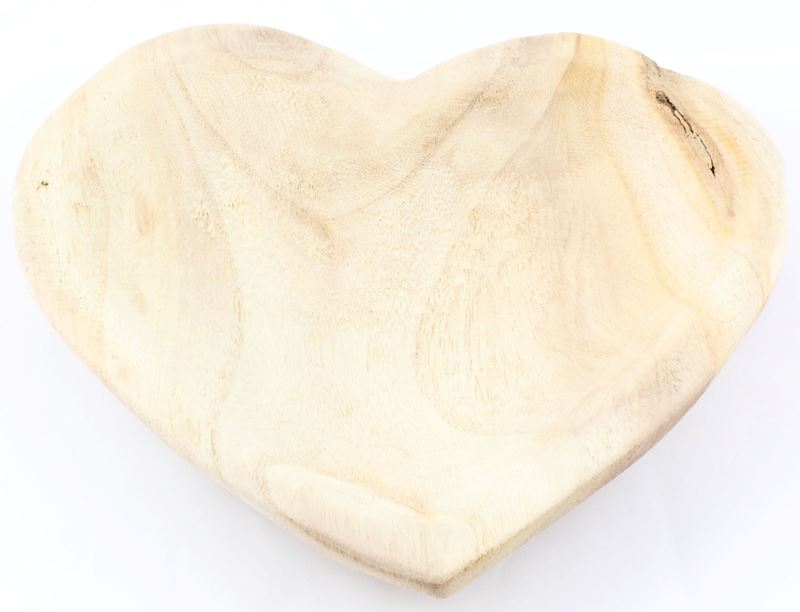 Plateau en bois forme de coeur 26x25 cm