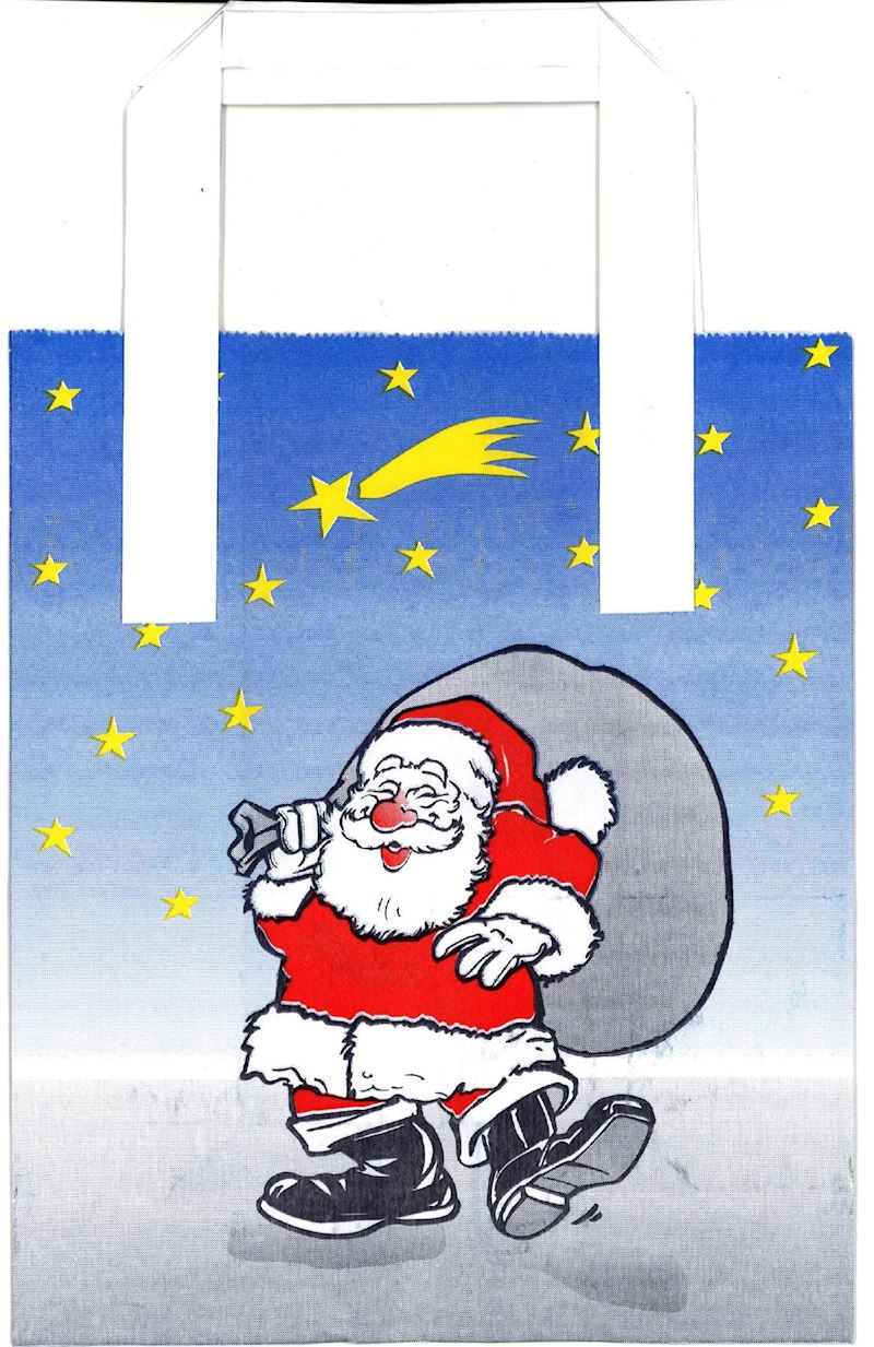 Papiertragtaschen Weihnachten bunt 18,5x10x22 cm