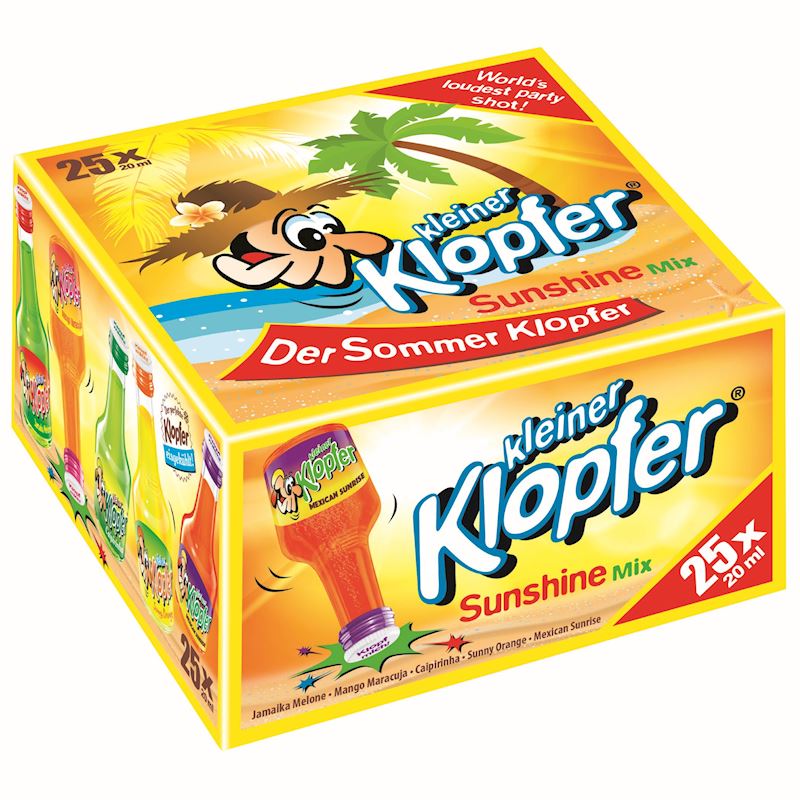 Kleiner Klopfer Sunshine Mix 5 sortes à 20 ml, 17% vol.