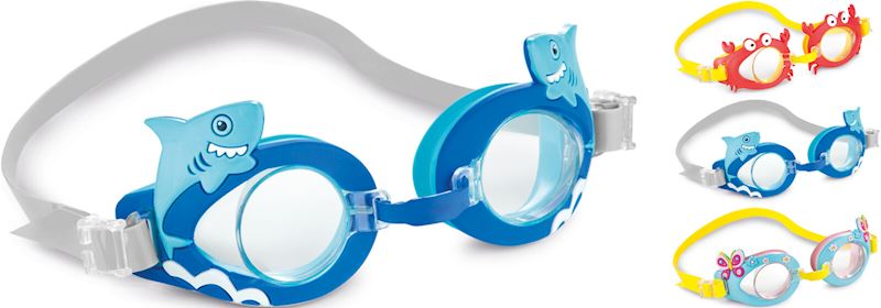 Taucherbrille für Kinder Tiere 3xsort.