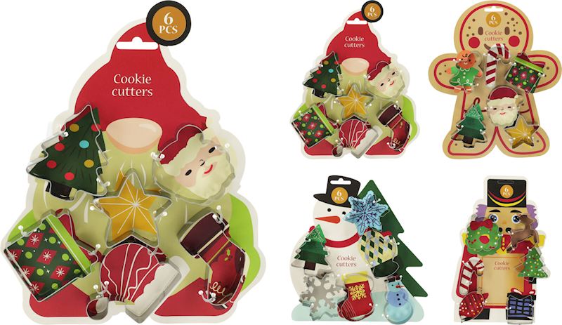 Emport-pièces pour biscuits de Noël, 6 pcs.