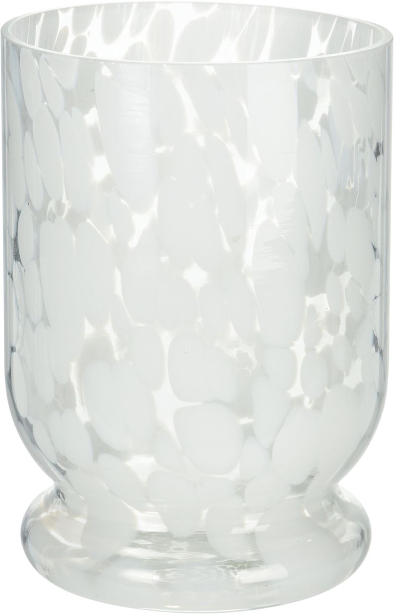Lanterne en verre 11x15cm blanc