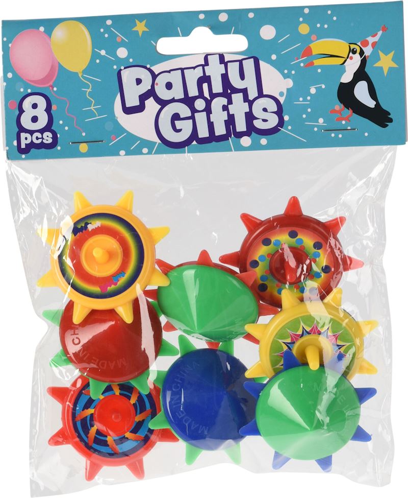 Party sac avec 8 mini gyroscopes couleurs ass.