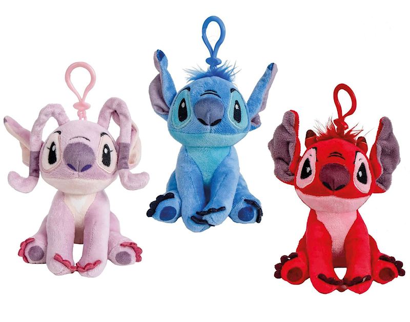 Peluche Stitch avec pince 3fach, 12 cm
