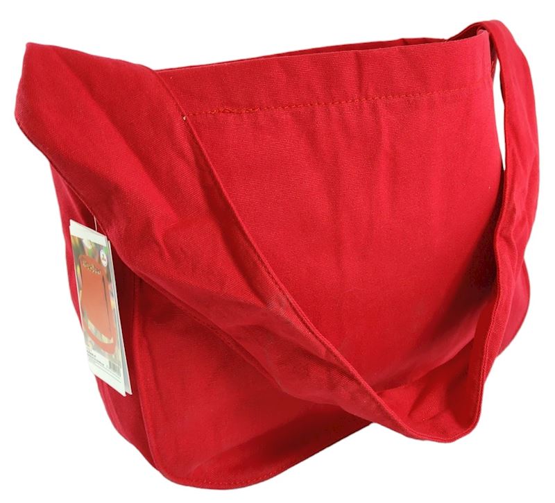 Sac en tissu rouge pour matériel de carneval 36x24x7cm