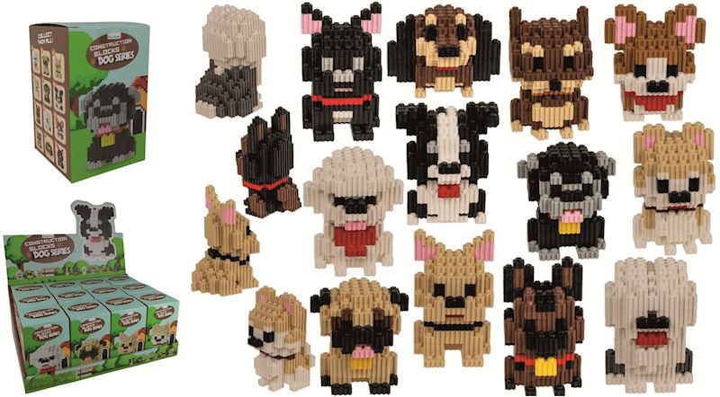 Kit de construction, chiens 12 pcs. dans le display