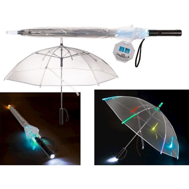 Parapluie LED 98 cm avec 10 LED changeant couleur 2 modes