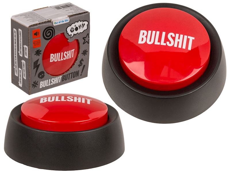 Bullshit Button mit Sound 9 cm exkl. 2 AAA Batterien